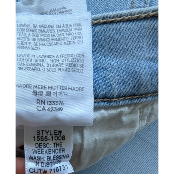 NWOT MOTHER The Weekender Mid Rise Flared Jeans Sz 30 Blessing in Disguise 3F509 - Picture 14 of 15